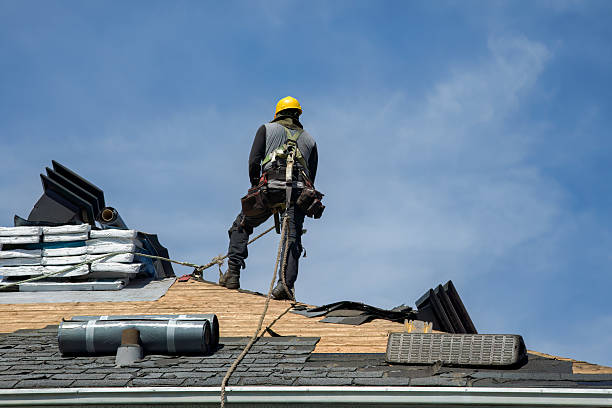 Professional Gutter Installation technician working in Norborne, MO